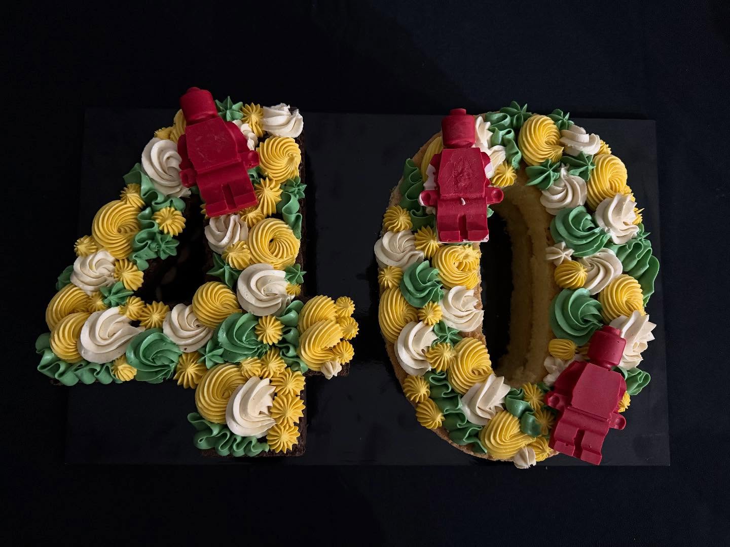 40th Birthday decorated layered cakes