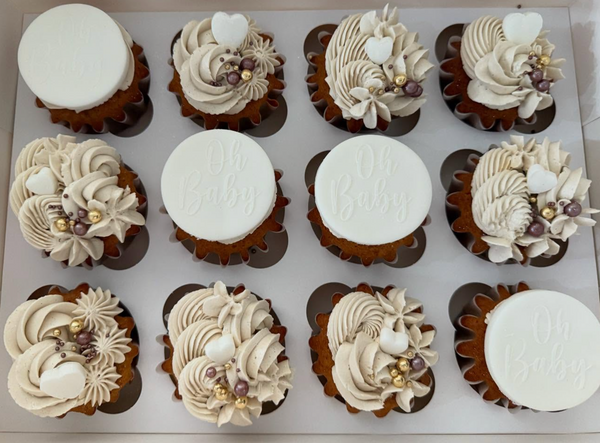 Oh Baby Elegant Baby Shower Cup Cakes Sydney