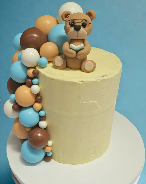 Teddy Bear Single Tier Custom Made Cake, The Hills pick up