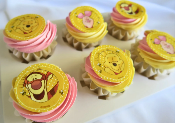 Winnie the Pooh theme decorated cupcakes Sydney